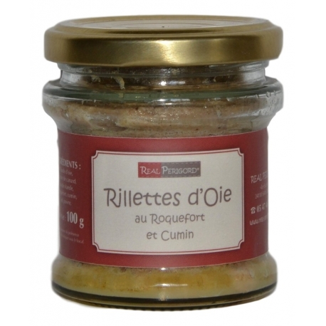 Goose rillettes with roquefort cheese and cumin