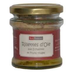 Goose rillettes with shallot and red berries