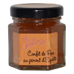 Confit de peras con pimiento de Espelette